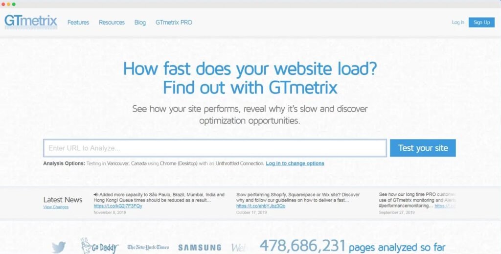 gtmetrix tool