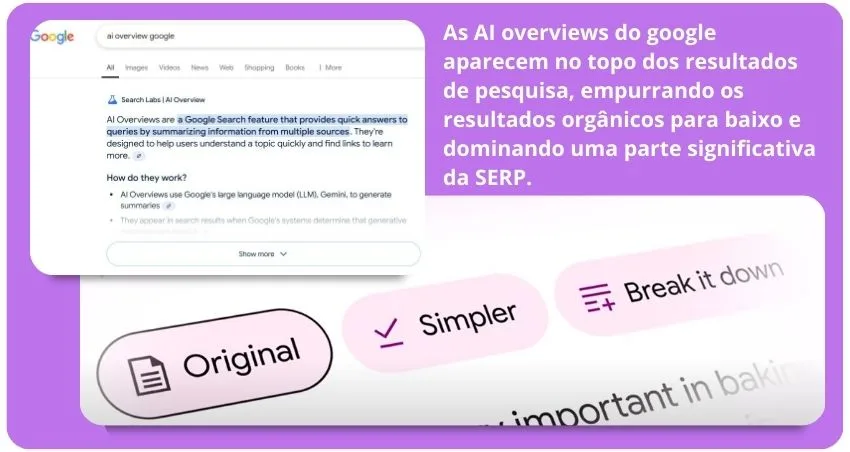 Explicar resumidamente o que são as visões gerais de IA do Google ou as IA overviews O que são as visões gerais de IA do Google ou as IA overviews